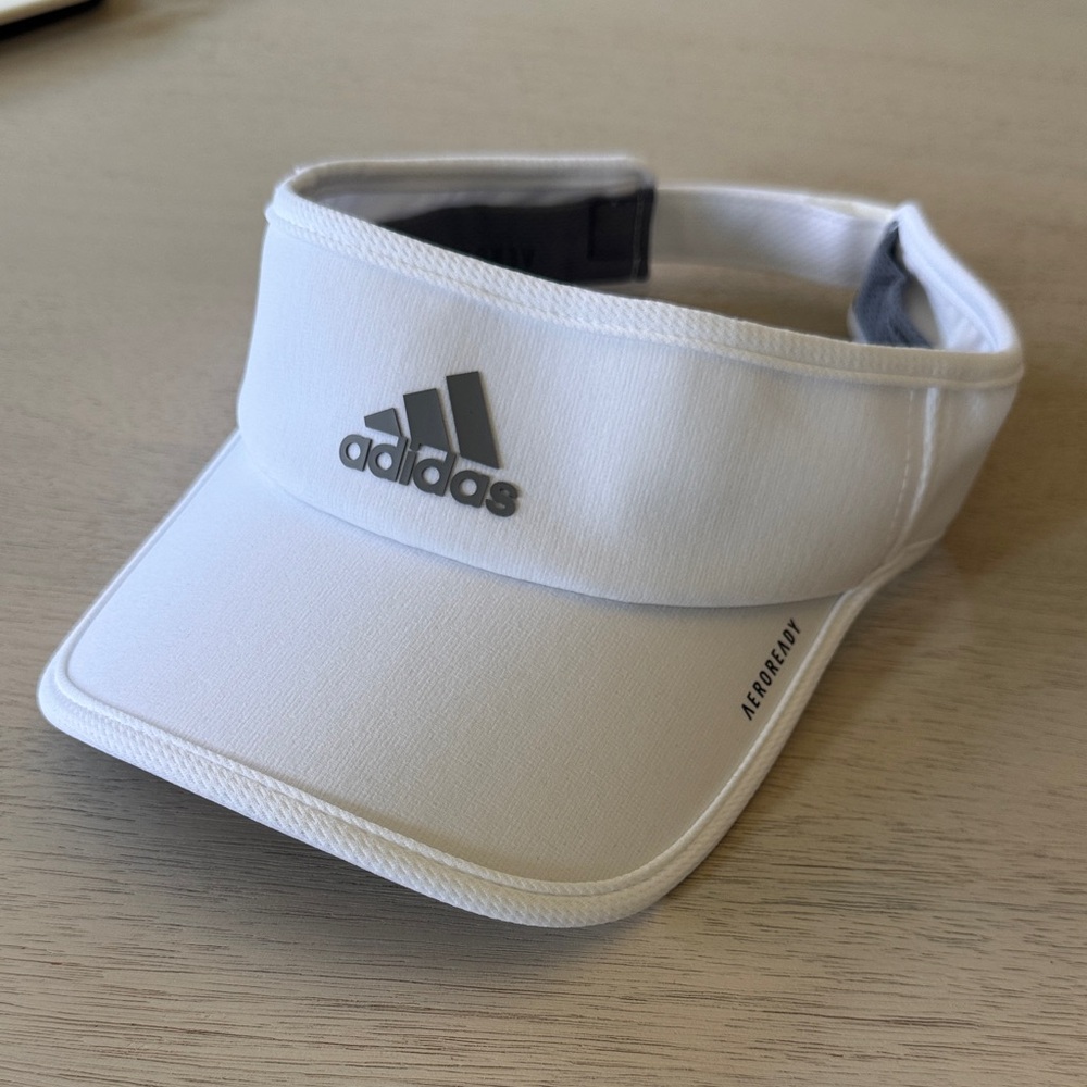 NEW Adidas White Aeroready Visor
